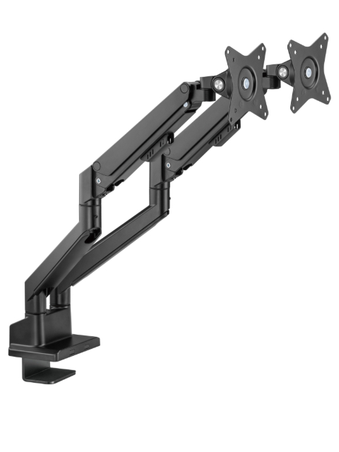 Black Dual Monitor Arm